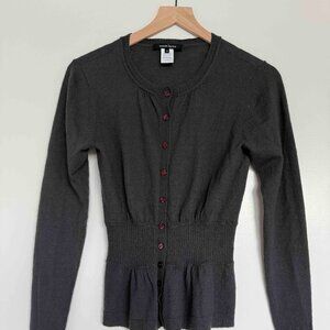 Nanette Lepore dark charcoal cashmere sweater